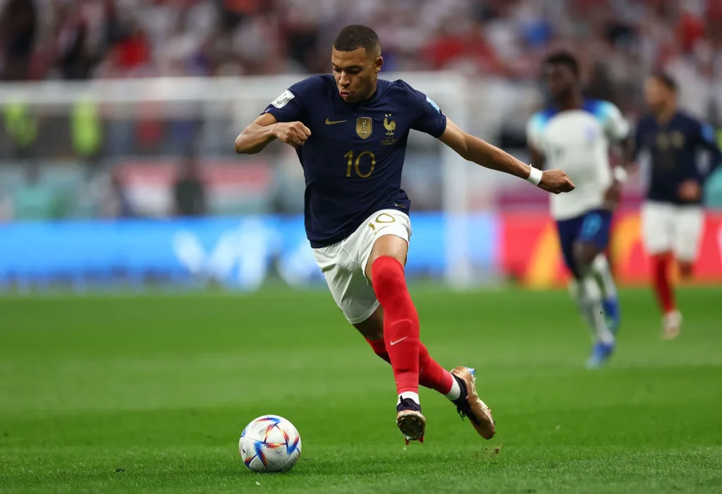 French Soccer Player Kylian Mbappe Fifa World Cup December 10 2022